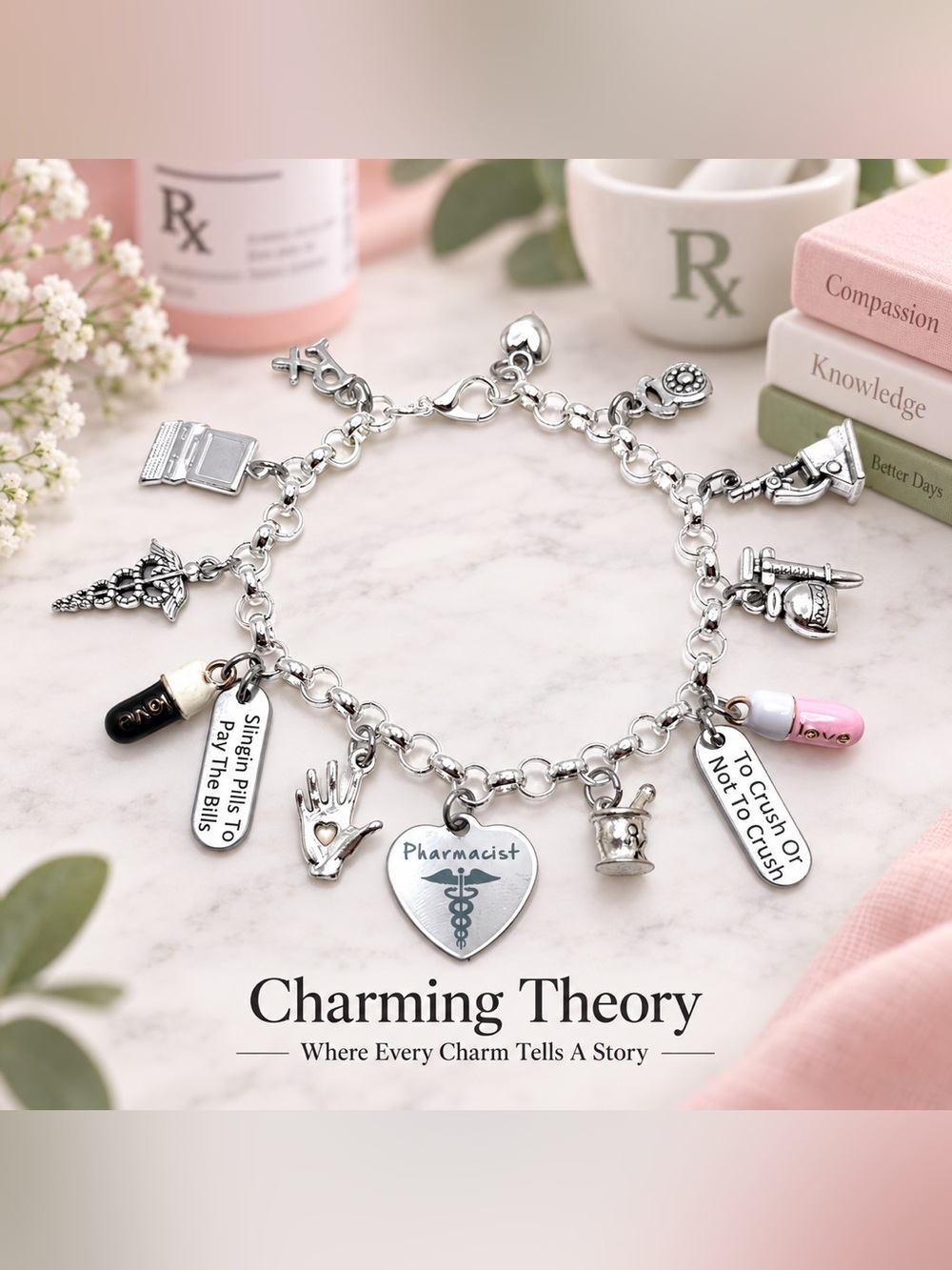 Pharmacist Charm Bracelet – Pharmacy Gift